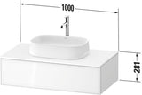 Duravit Zencha Konsolen-Waschtischunterbau 1000 mm Eiche Anthrazit mit 1 Auszug