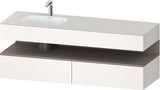 DURAVIT Qatego Studio F. A. Porsche Einbauwaschtisch mit Konsolenwaschtischunterbau 1600 mm Weiß Matt