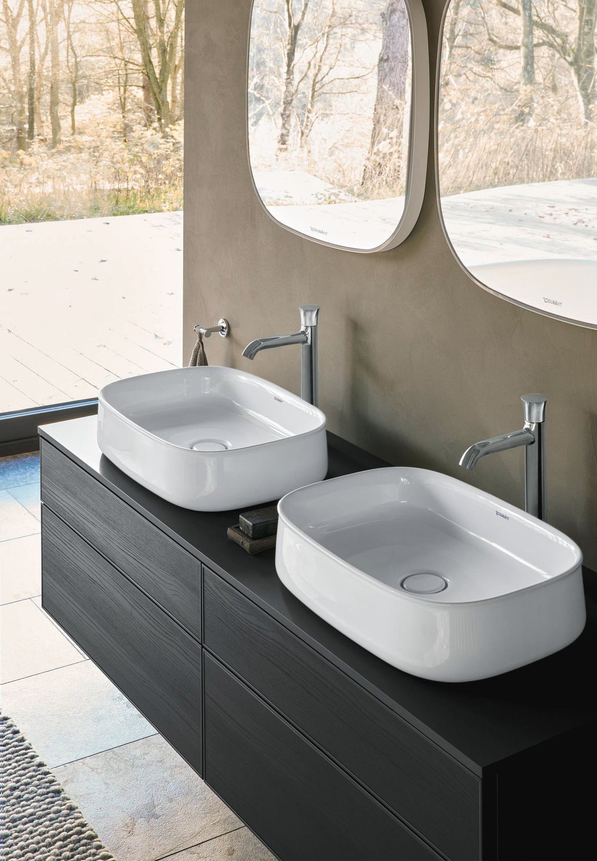 DURAVIT Zencha Aufsatzbecken 550 mm – Weiß, ohne Hahnloch & Überlauf, DuraCeram