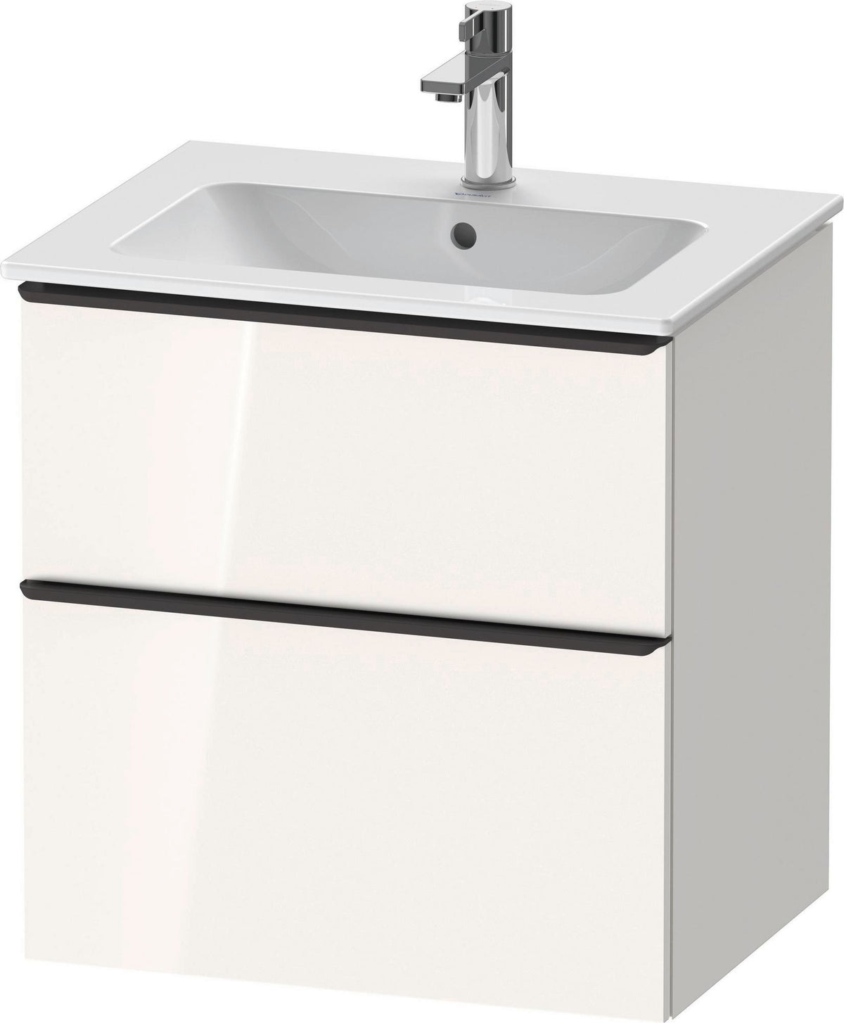DURAVIT D-Neo Waschtischunterbau 610 mm Eiche Schwarz mit Bronze Griff – wandhängend