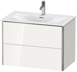 Duravit XSquare Waschtischunterbau 810 mm weiß matt mit Tip-On-Technik und Siphonausschnitt