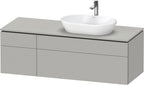 betongrau matt / Spanplatte / 2 Schubkästen, 2 Auszüge