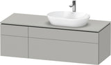 Duravit L-Cube Waschtischunterbau 1420 mm Taupe supermatt mit Tip-on und Soft-Close