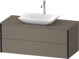 Duravit Waschtischunterbau XVIU 1200x550mm Champagner Matt S-Matt mit Konsolenplatte