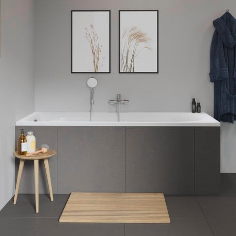 DURAVIT D-Neo Badewanne 1500x750 mm Einbauversion Weiß mit Überlauf und 1 Rückenschräge