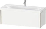 Duravit Möbelwaschtischset XVIU 1200x480mm Chaos-Marmor / Ta s-matt mit Unterbau und Auszug