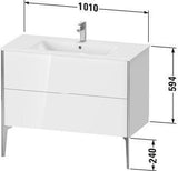Duravit Waschtischunterbau XVIU 1010x834x480mm 2 Auszüge Nussbaum Mitte