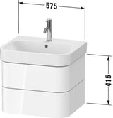 DURAVIT Happy D.2 Waschtischunterbau 575 mm, 2 Schubkästen, Tip-On, Taupe supermatt