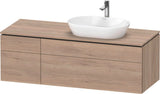 Duravit L-Cube Waschtischunterbau 1420 mm Taupe supermatt mit Tip-on und Soft-Close