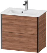 DURAVIT XViu Waschtischunterbau wandhängend 610 mm, 2 Schubladen, champagner matt/weiß matt
