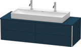 DURAVIT XSquare Waschtischunterbau 1400 mm, 4 Schubkästen, betongrau matt, wandhängend