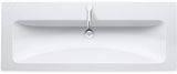 DURAVIT ME by Starck Möbelwaschtisch 1230 mm, 1 Hahnloch mittig, mit Überlauf, weiß