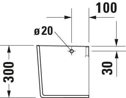 DURAVIT Halbsäule P3 Comforts für 233165, 233160, 233155, weiß