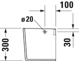 DURAVIT Halbsäule P3 Comforts für 233165, 233160, 233155, weiß