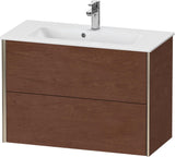 DURAVIT XViu Waschtischunterbau wandhängend 810 mm, 2 Schubladen, champagner matt/weiß matt