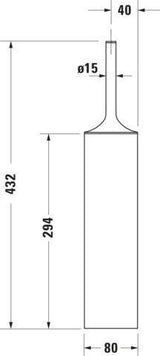 DURAVIT Starck T Bürstengarnitur bodenstehend in Chrom, 80x80x432 mm, Messing verchromt