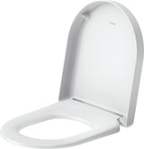 DURAVIT Univavo WC-Sitz D-Form tief 432 mm mit Absenkautomatik, abnehmbar, Edelstahl-Scharniere, Weiß