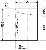 Duravit D-Code Vital MED Waschtisch 600x550mm ohne Überlauf, mit Hahnlochbank, weiß hochglanz
