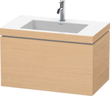 Duravit L-Cube c-bonded Waschtischset 800 mm Eiche Natur mit Vero Air Waschtisch