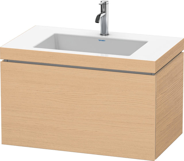 Duravit L-Cube c-bonded Waschtischset 800 mm Eiche Natur mit Vero Air Waschtisch
