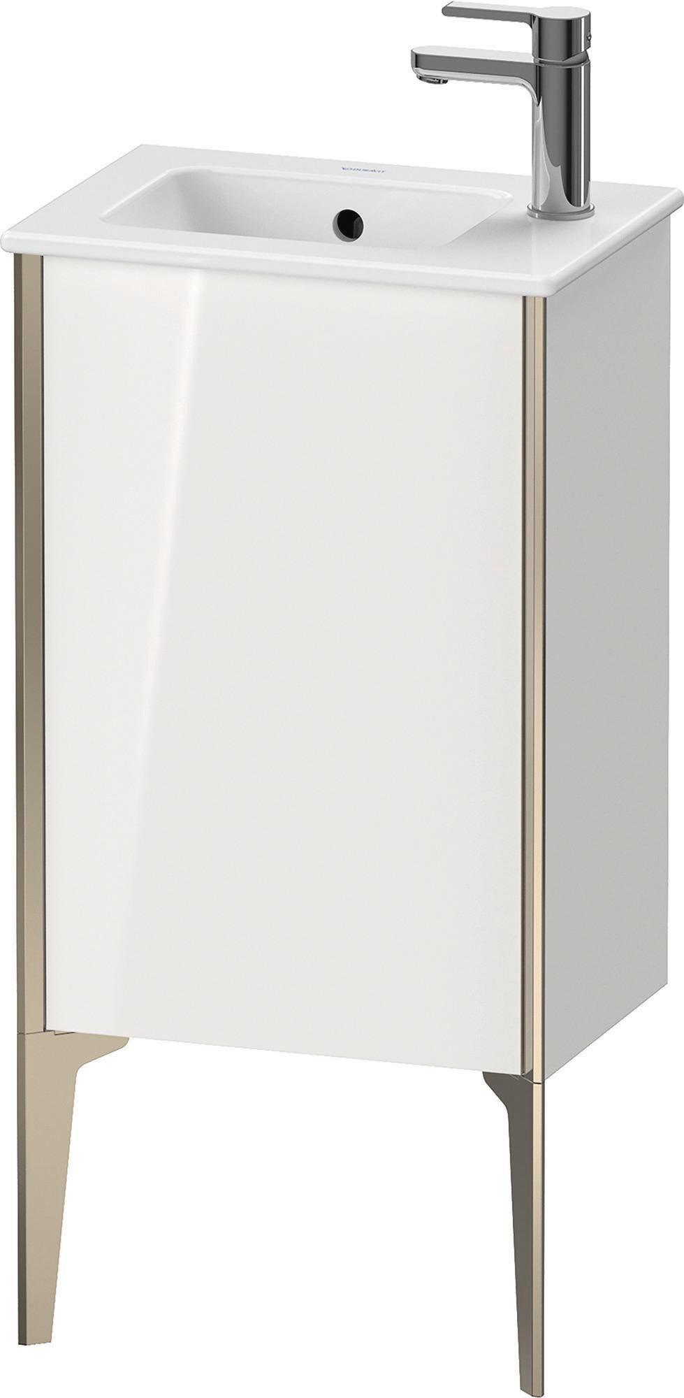 DURAVIT XViu Waschtischunterbau bodenstehend 594 mm, 1 Tür links, Schwarz Matt/Eiche Natur