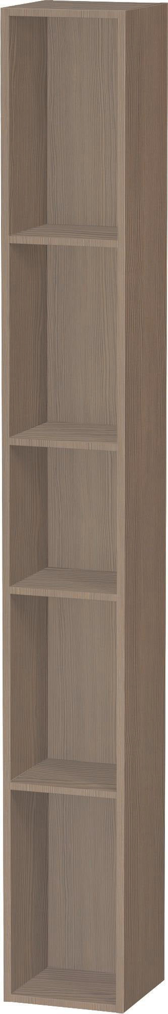 Duravit L-Cube Regalelement 180x180x1400 mm vertikal, 5 Fächer, amerikanischer Nussbaum