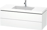 Duravit L-Cube Waschtischset 1200 mm mit Vero Air Möbelwaschtisch, 2 Schubkästen, 1 Hahnlochbank, s-matt