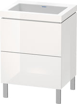 DURAVIT L-Cube c-bonded Waschtischset 698x600x480 mm, 2 Auszüge, Weiß Matt