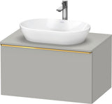 DURAVIT D-Neo Konsolenwaschtischunterbau 800 mm betongrau matt mit Bronze-Griff und Soft-Close-Auszug