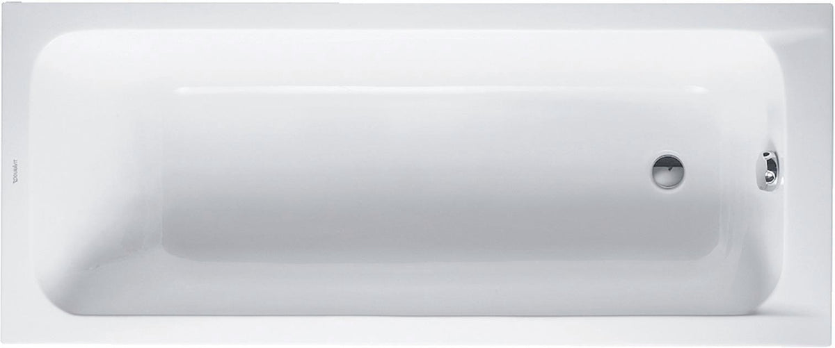 DURAVIT D-Code Einbau-Badewanne 1700x750 mm Weiß mit Überlauf und 1 Rückenschräge