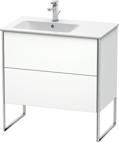Duravit XSquare Waschtischunterbau 810x832x478mm mit 2 Auszügen, s-matt Eiche, integriertes Fußgestell