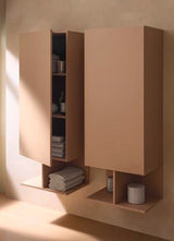 DURAVIT Balcoon Halbhochschrank 1320 mm, 1 Tür, 2 offene Fächer, Elfenbein Struktur, wandhängend