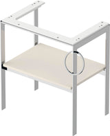 DURAVIT Metallkonsole White Tulip 684 mm, weiß seidenmatt, höhenverstellbar, von Philippe Starck
