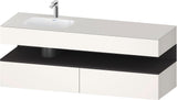 DURAVIT Qatego Studio F. A. Porsche Einbauwaschtisch mit Konsolenwaschtischunterbau 1600 mm Weiß Matt