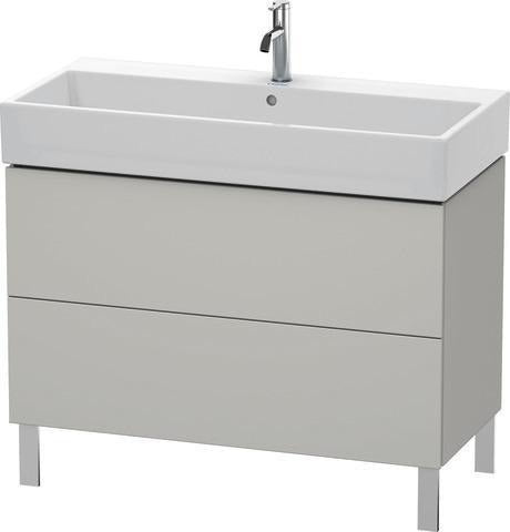 Duravit L-Cube Waschtischunterbau 984 mm taupe supermatt mit Tip-On-Technik für Vero Air