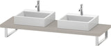 DURAVIT L-Cube Konsole variabel 45 mm weiß matt mit 2 Ausschnitten, 550 mm tief