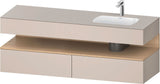 DURAVIT Qatego Einbauwaschtisch mit Konsolenwaschtischunterbau 1600 mm Weiß Matt