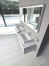 DURAVIT L-Cube Konsolenwaschtischunterbau 920 mm, 2 Schubkästen, Betongrau Matt, wandhängend