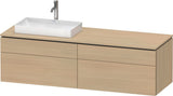 Duravit L-Cube Waschtischunterbau 1620 mm taupe supermatt mit Tip-On und Soft-Close