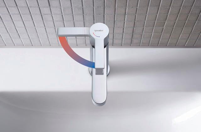 DURAVIT B.2 Einhebel-Waschtischmischer mit FreshStart und MinusFlow, Chrom – 101 mm Ausladung