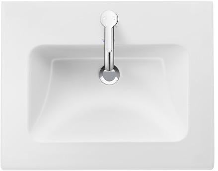 DURAVIT ME by Starck Möbelwaschtisch 530 mm, 1 Hahnloch, mit Überlauf, weiß