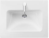 DURAVIT ME by Starck Möbelwaschtisch 530 mm, 1 Hahnloch, mit Überlauf, weiß