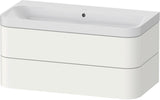 DURAVIT Happy D.2 c-shaped Waschtischset 975 mm wandhängend mit Tip-on und Soft-Close