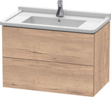 DURAVIT L-Cube Waschtischunterbau 820 mm taupe matt mit 2 Schubkästen und Tip-On-Technik