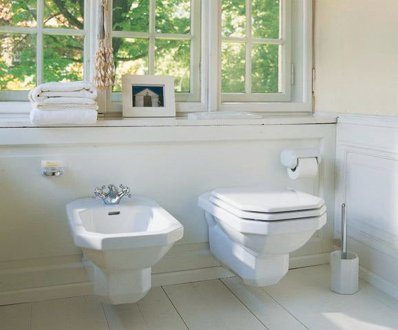 DURAVIT WC-Sitz Serie 1930 mit Absenkautomatik und Edelstahl-Scharnieren, weiß, Duroplast