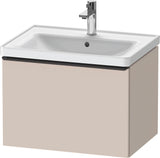 Duravit D-Neo Waschtischunterbau 634 mm betongrau matt mit Bronze-Griff und Soft-Close-Auszug