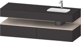 DURAVIT Qatego Einbauwaschtisch mit Konsolenwaschtischunterbau 1600 mm Weiß Matt