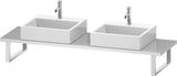DURAVIT L-Cube Konsole variabel 2 Ausschnitte 30x480x800-2000 mm Dolomiti Grey HGL