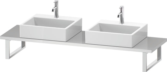 DURAVIT L-Cube Konsole variabel 2 Ausschnitte 30x480x800-2000 mm Dolomiti Grey HGL