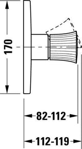 DURAVIT White Tulip Einhebel-Brausemischer Unterputz mit Keramikmischsystem in Chrom